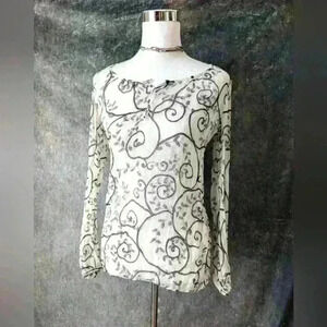 Sheer Silk White House Black Market Top